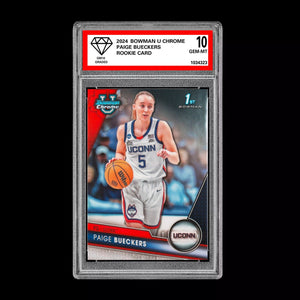 Graded 10 Paige Bueckers #90 2025 Bowman U University Chrome 1st RC Rookie Card Basketball