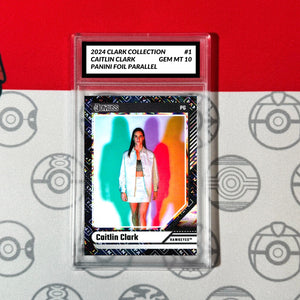 Graded 10 Caitlin Clark RC 2024 Collection Panini Parallel Foil Version Card #1 Basketball