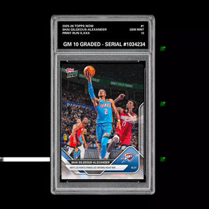 Graded 10 Shai Gilgeous-Alexander #1 2025-26 TOPPS NOW Basketball  Basketball