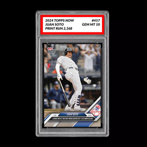 Graded 10 Juan Soto 2024 Topps Now #457 New York Yankees Baseball