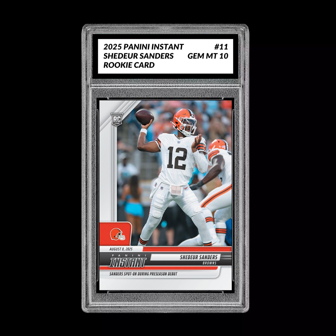 Graded 10 Shedeur Sanders - 2025 Panini Instant #11 RC Rookie Browns Football