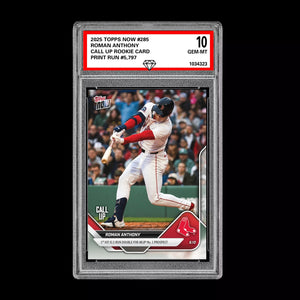 Graded 10 Roman Anthony Call-Up Red Sox RC Rookie 2025 Topps NOW 285  Baseball