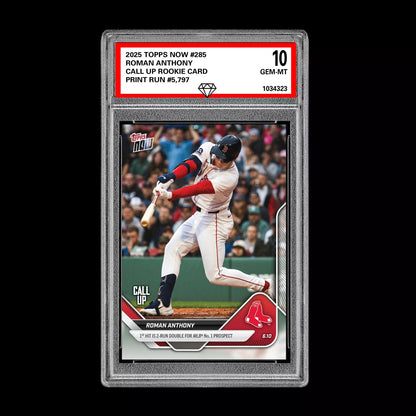 Graded 10 Roman Anthony Call-Up Red Sox RC Rookie 2025 Topps NOW 285  Baseball