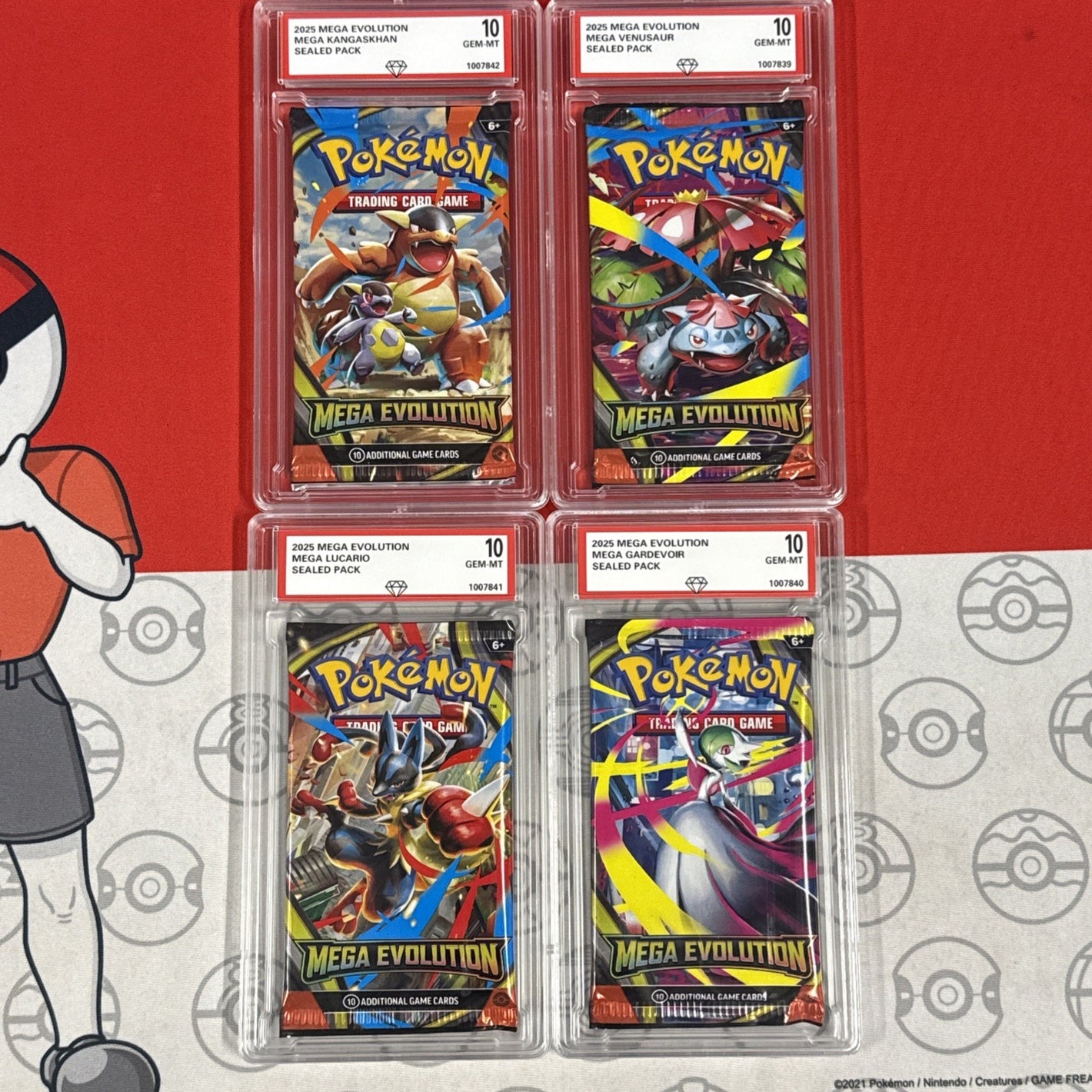 Graded 10 2025 Mega Evolution Art Set Sealed Pokemon Booster Cards Packs