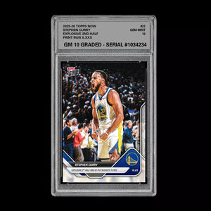 Graded 10 Stephen Curry RC Rookie Card 2025-26 TOPPS NOW #22 Basketball Presale Basketball