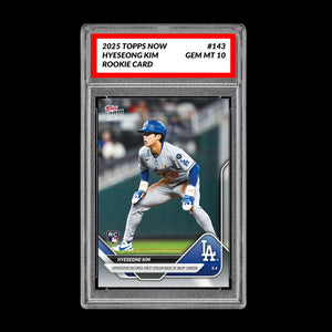 Graded 10 Hyeseong Kim #143 RC Rookie Card 2025 Topps Now 1st Stolen Base Baseball