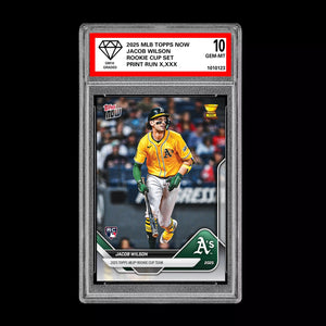 Graded 10 Jacob Wilson RC Rookie Cup 2025 Topps NOW Baseball Card Presale Baseball