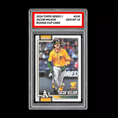 Graded 10 Jacob Wilson #240 RC Rookie Cup Card 2026 MLB Topps Athletics Baseball