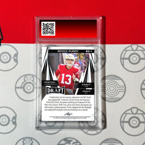 Graded 10 Brock Purdy DRAFT Quarterback 2023 Leaf Draft Football #B2-1 Football