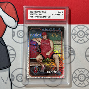 Graded 10 Mike Trout SP Image Variation 3 of 5 2024 Topps All-Star Refractor SSP Baseball