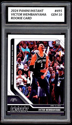 Color Match Victor Wembanyama #495 2024 Panini Instant Graded 10 Rookie Card RC Basketball