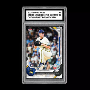 Graded 10 Jacob Misiorowski First MLB RC Rookie #4 2026 Topps Now Opening Day  Baseball