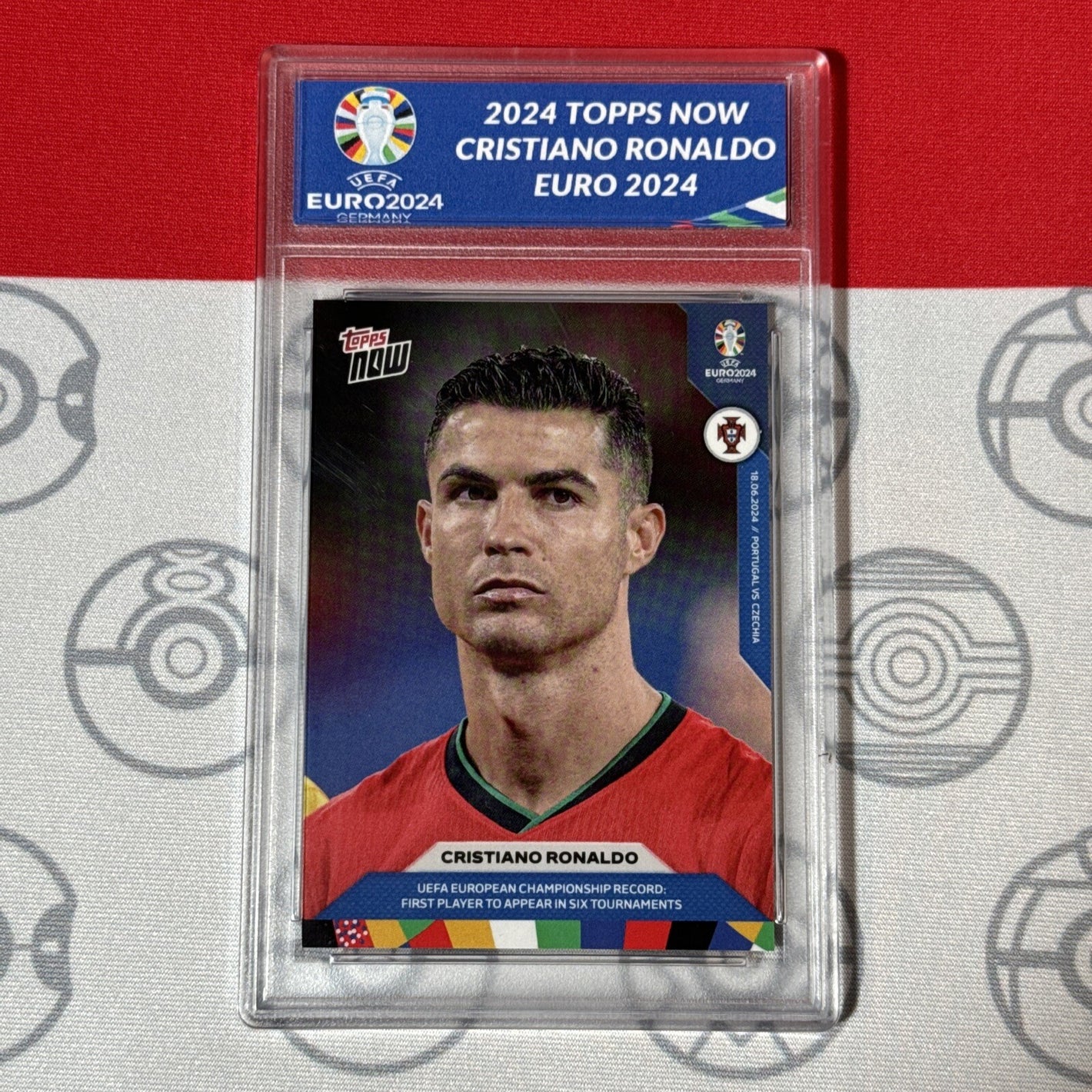 Graded 10 2024 TOPPS NOW UEFA EURO PORTUGAL CRISTIAN RONALDO #15 APPEAR 6 TIMES Soccer