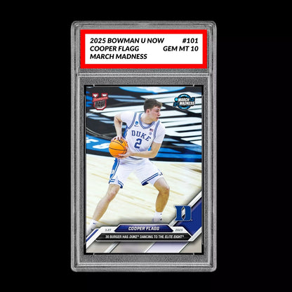 Graded 10 Cooper Flagg #101 2024-25 Bowman U Topps Now RC Rookie Card Duke Basketball