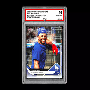 Graded 10 Mookie Betts SP SSP 2025 Topps Now Road to Opening Day #OD-272 Baseball