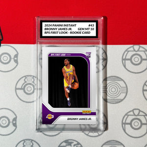 Graded 10 Bronny James RC Rookie 2024-25 Panini Instant NBA 43  Lakers Basketball