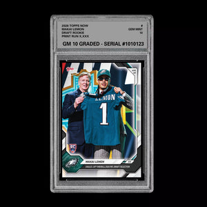 Graded 10 Makai Lemon 2026 TOPPS NOW RC Rookie Card Eagles PRESALE Football