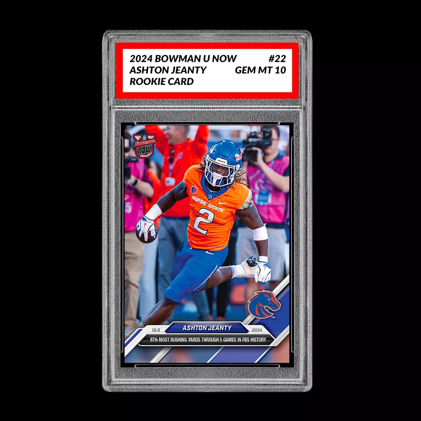 Graded 10 Ashton Jeanty RC Rookie 2024 Bowman U Now Football Card #22 Heisman Football
