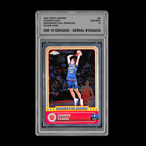 Graded 10 2024 COOPER FLAGG Topps Chrome RC Rookie McDonald’s All American #28 Basketball