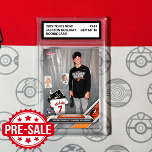 Graded 10 Jackson Holliday #749 RC Rookie Card 2024 Topps Now BABY BIRD Baseball