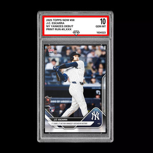 Graded 10 J.C. Escarra Debut RC Rookie Card 2025 MLB Topps NOW Card 38  Baseball