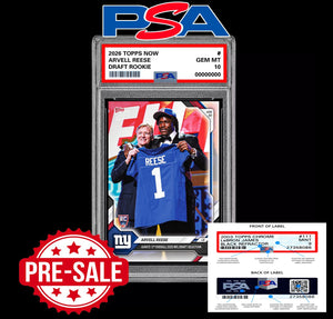 PSA 10 Arvell Reese RC Rookie 2026 Topps Now Gaints - Presale Football