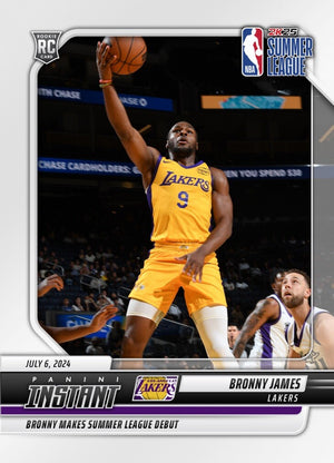 Graded 10 2024-25 Panini Instant NBA #1 Bronny James Lakers RC Rookie Basketball