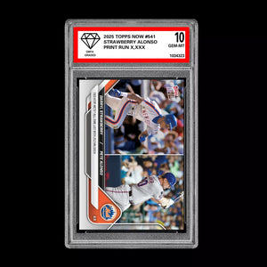Graded 10 Darryl Strawberry Pete Alsonso - 2025 Topps Now #541 NY Mets Baseball