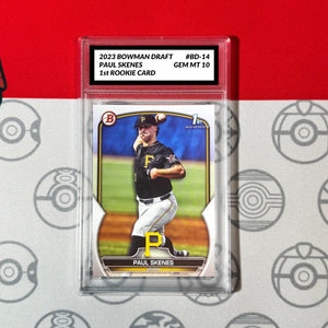 Graded 10 Paul Skenes RC 2023 1st Bowman Paper Draft #BD-14 Topps Rookie Card Baseball