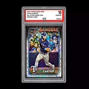 Graded 10 Evan Carter 2024 Topps #280 RC Rookie Card All Star Game Foil Baseball