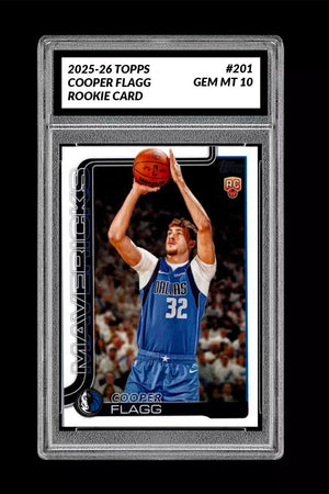 Graded 10 COOPER FLAGG ROOKIE RC 2025-26 TOPPS #201 Basketball  Basketball