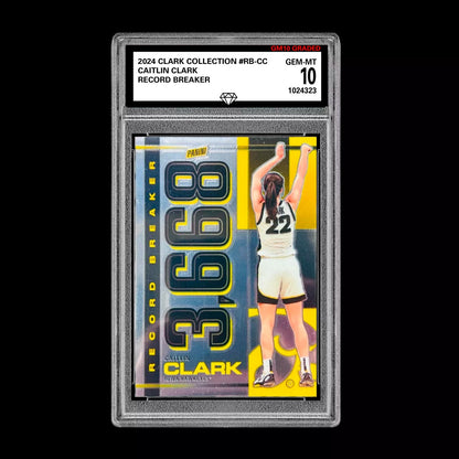 Graded 10 Caitlin Clark 2024 Panini Collection WNBA Record Break Rookie Card Basketball