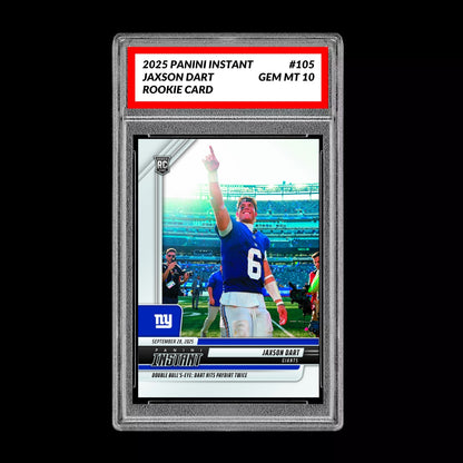 Graded 10 Jaxson Dart RC ROOKIE SP 2025 Panini Instant NFL #105 NY Giants QB Football