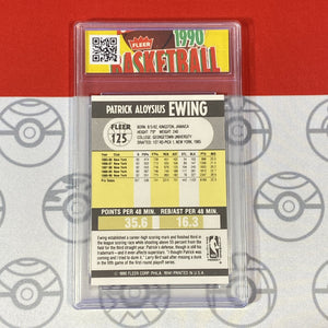 Graded 10 1990 Fleer Patrick Ewing Card 125 MINT New York Knicks GEM MINT Basketball