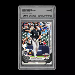 Graded 10 Munstaka Murakami RC Rookie #5 2026 Topps Now MLB Opening Day  Baseball