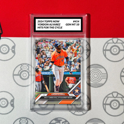 Graded 10 Yordan Alvarez - 2024 MLB TOPPS NOW® Card 454 Houston Astros Baseball