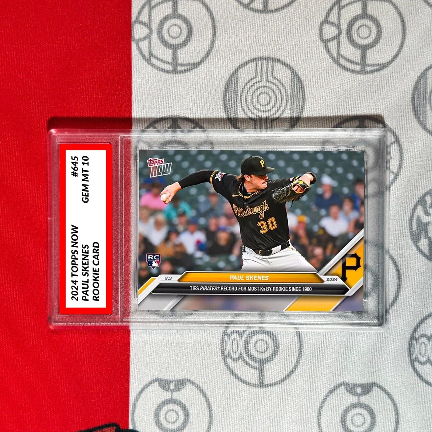 Graded 10 Paul Skenes Rookie Card #645 Pittsburgh RC 2024 Topps NOW Baseball