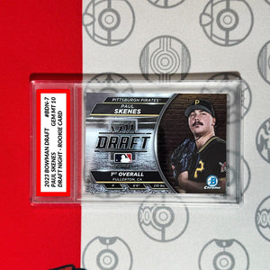 Graded 10 2023 Paul Skenes Bowman Draft Night Card #BDN7 Chrome Topps RC Rookie Baseball