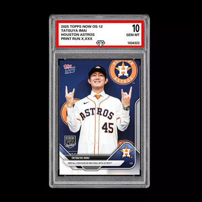 Graded 10 Tatsuya Imai 2025 MLB Topps NOW #OS-12 Houston Astros Card PRESALE Baseball