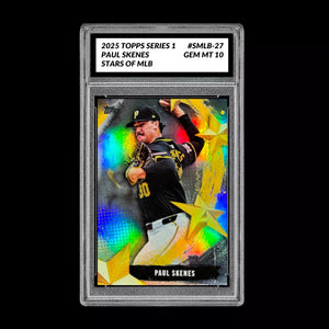 Graded 10 Paul Skenes 2025 Topps Stars of MLB Insert SMLB-27 Pittsburgh Pirates Baseball