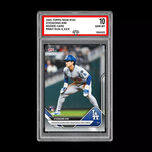 Graded 10 Hyeseong Kim #143 RC Rookie Card 2025 Topps Now 1st Stolen Base Baseball