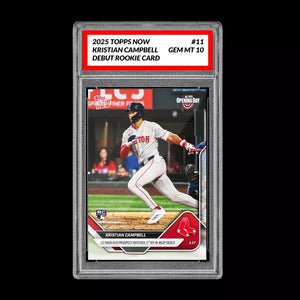 Graded 10 Kristian Campbell RC Rookie Red Sox Debut 2025 Topps NOW 11  Baseball