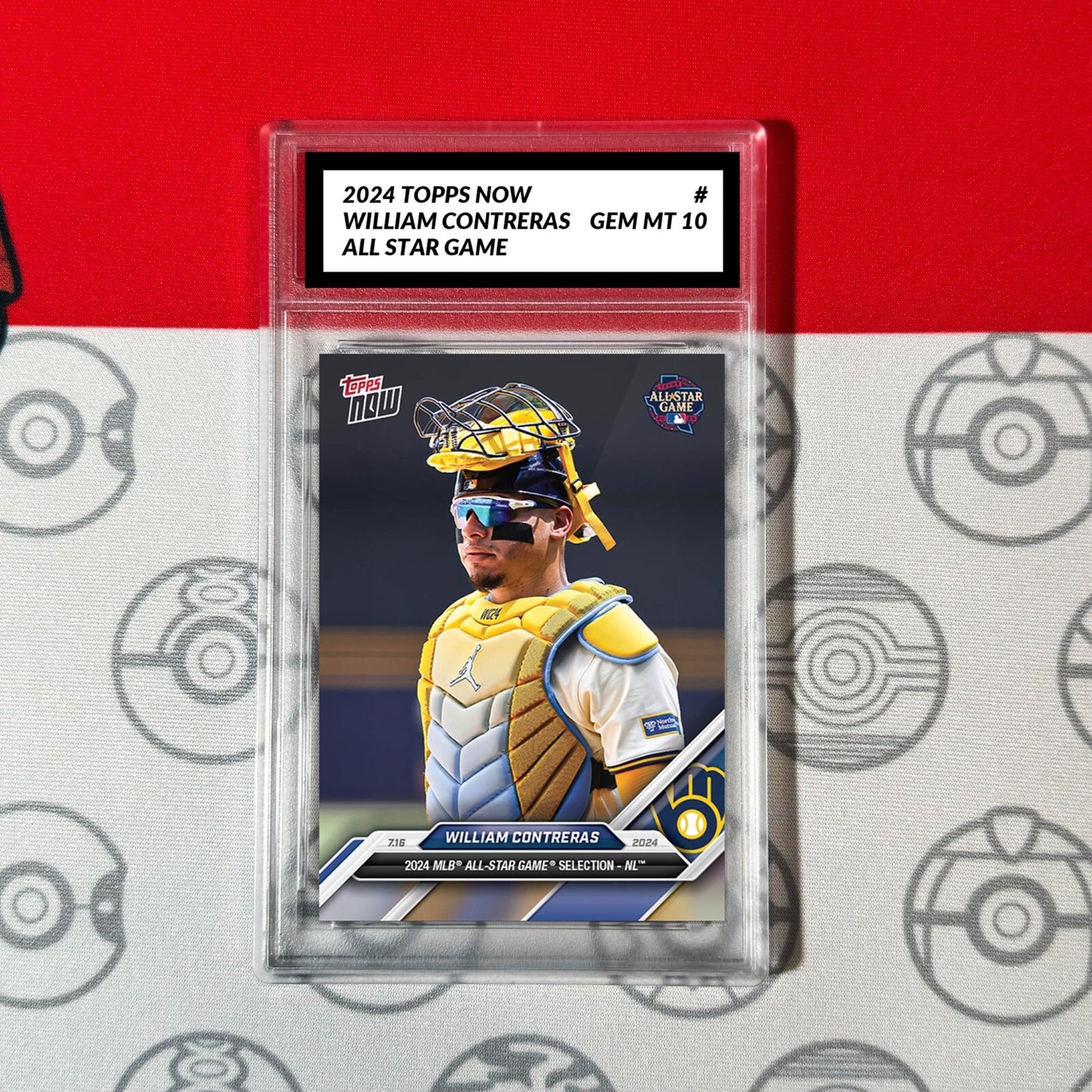 Graded 10 2024 Topps Now WILLIAM CONTRERAS All Star  BREWERS Baseball