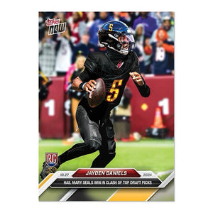 Graded 10 Jayden Daniels RC ROOKIE - 2024 TOPPS NOW Football Card #11 Commanders Baseball,Football