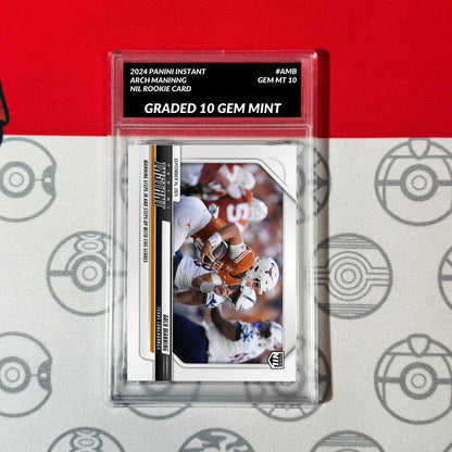 Graded 10 ARCH MANNING #AMB RC Rookie Card 2024 Panini Instant NIL Texas ARCHIE Football