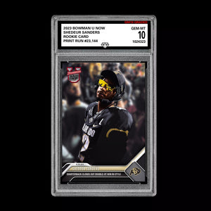SHEDEUR SANDERS 2023 BOWMAN U NOW GRADED 10 ROOKIE CARD COLORADO BUFFALOES RC Football