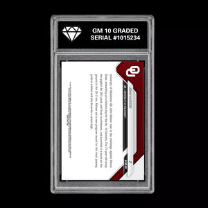 Graded 10 John Mateer 2025 Bowman U Now Football #2 Oklahoma Sooners RC  Football