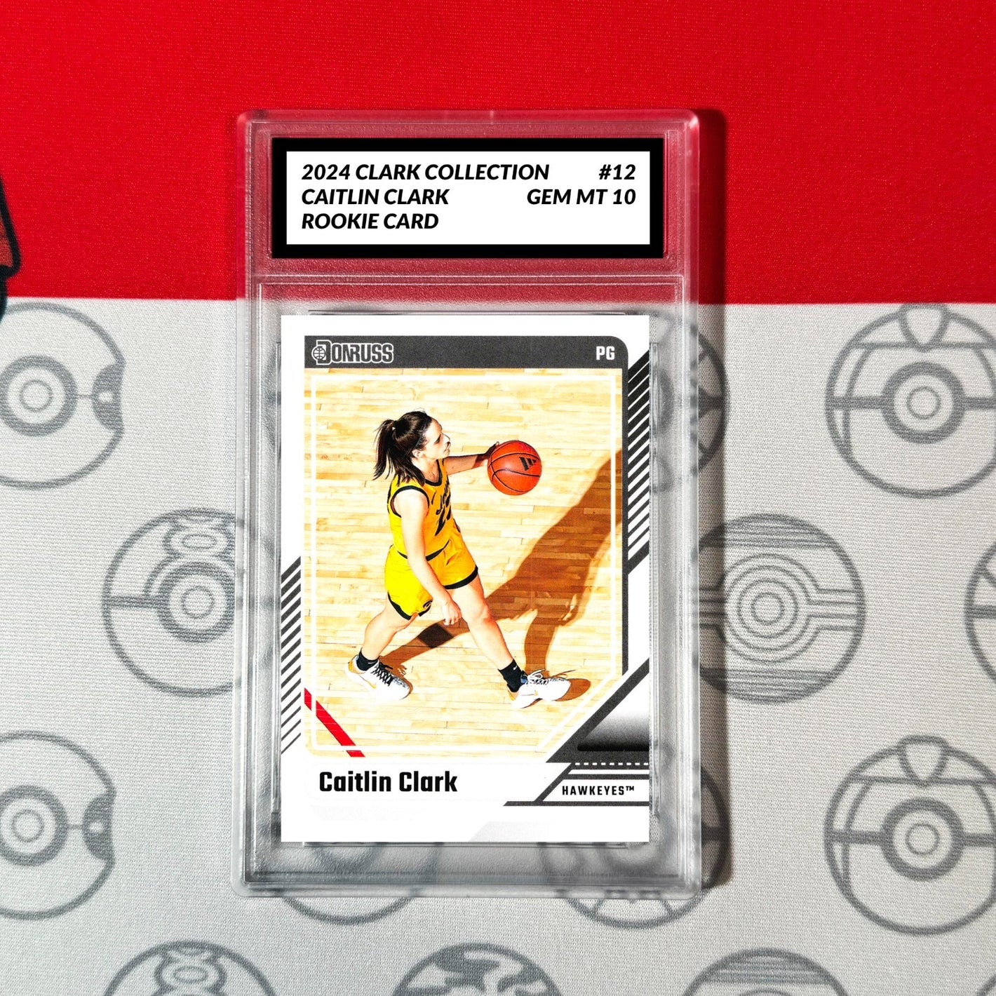 Graded 10 Caitlin Clark Rookie Card RC 2024 Panini Donruss Clark Collection #12 Basketball