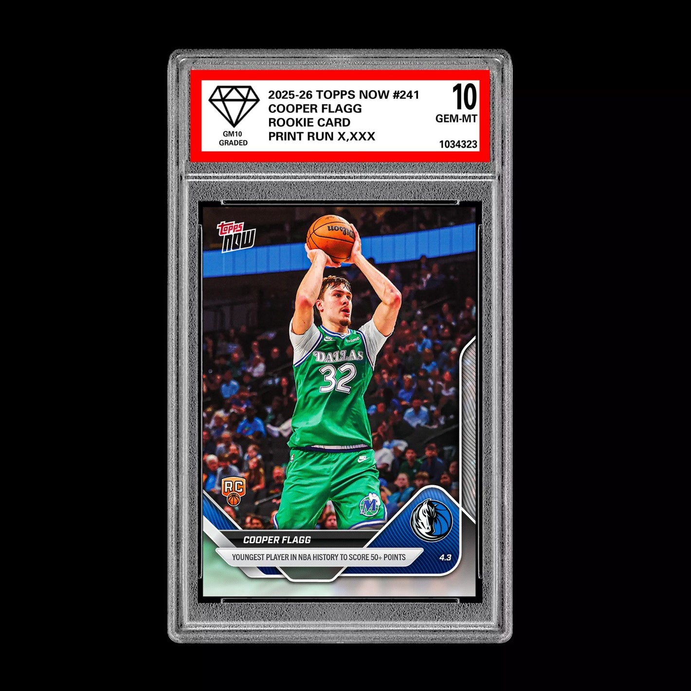 Graded 10 Cooper Flagg RC Rookie Card 2025-26 NBA Topps Now #241  Basketball