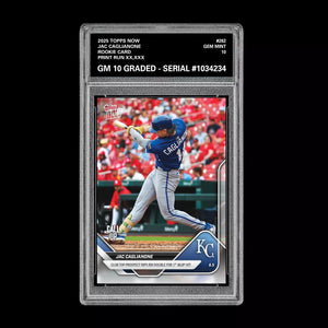 Graded 10 Jac Caglianone 2025 Topps Now #262 GEM Mint Rookie Card RC  Baseball